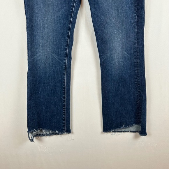 MOTHER The Insider Crop Step Fray Jeans Teaming Up Wash Women's Size 27 - Picture 9 of 13